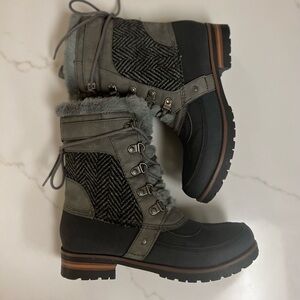 ROCK & CANDY | Danlea | Dark Gray Women’s Size 7 Winter Ankle Boot |